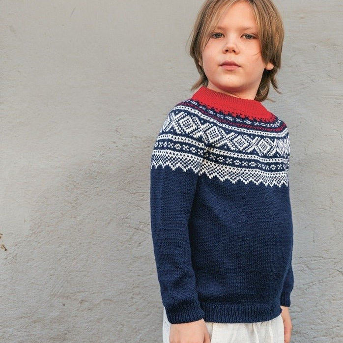 2509 - No. 2a 2b Marius Sweater Junior - Sandnes Garn
