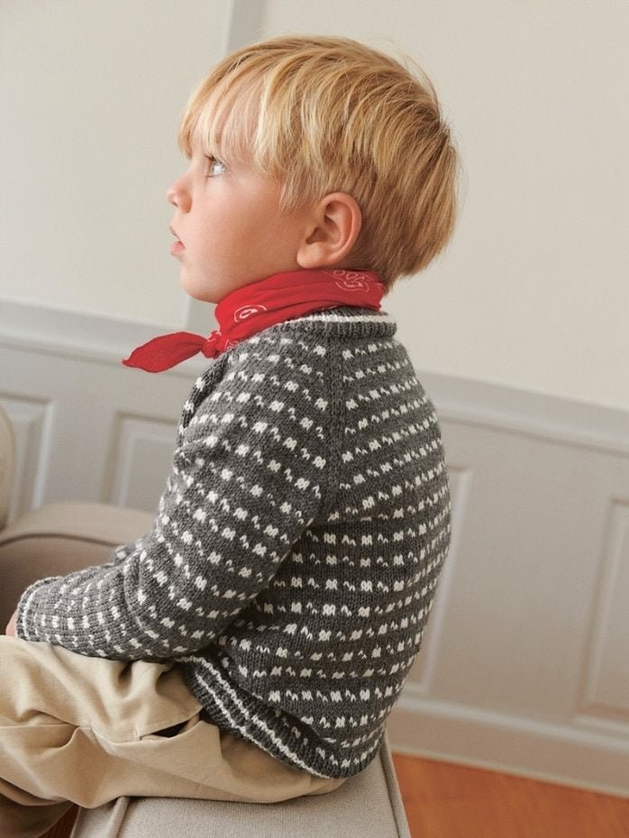 2512 - 3a - b Islender genser baby - Sandnes Garn