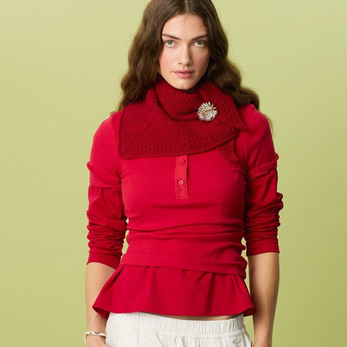 2607-3 Miu Pointelle Shawl - Sandnes Garn