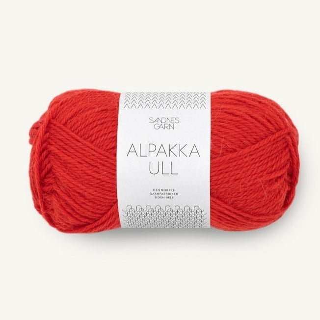 Alpakka Ull 4018-Scarlet Red - Sandnes Garn