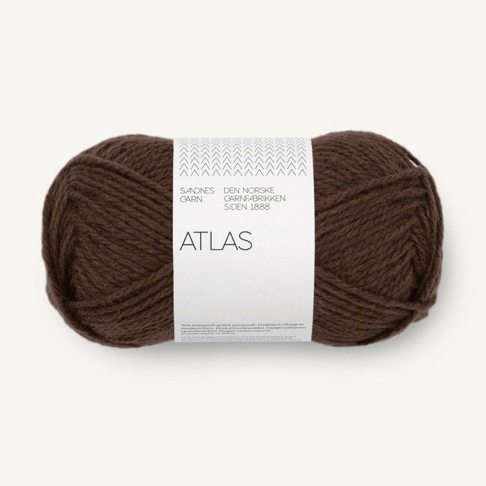 3591 - Mork Brunmelert Atlas - Sandnes Garn