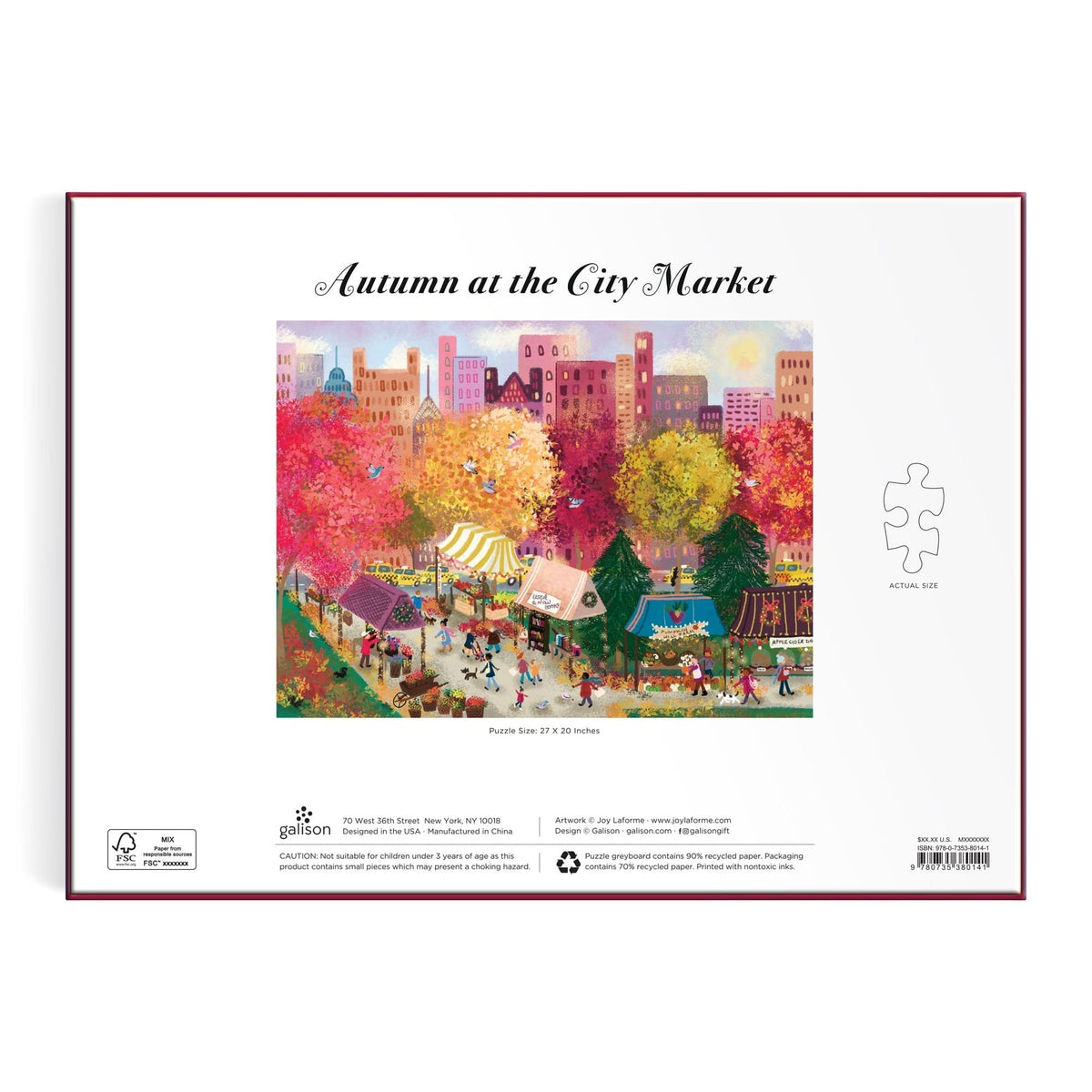 Autumn at the City Market 1000 Piece Puzzle - Galison