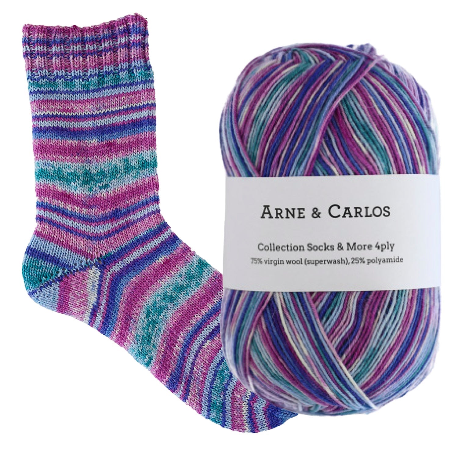 3653 - Star Night Chaussettes et plus Collection 4ply - Arne & Carlos