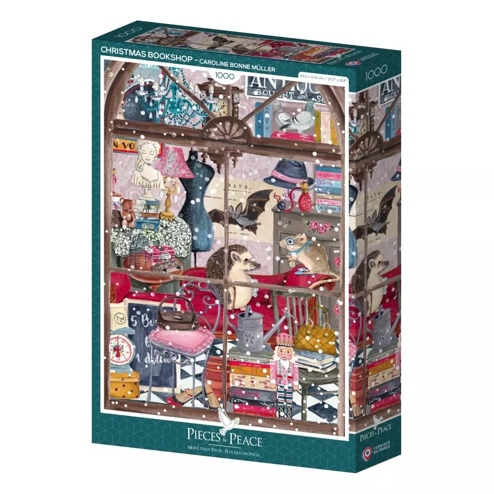 Christmas Bookshop - Puzzle 1000 pièces - Pieces & Peace