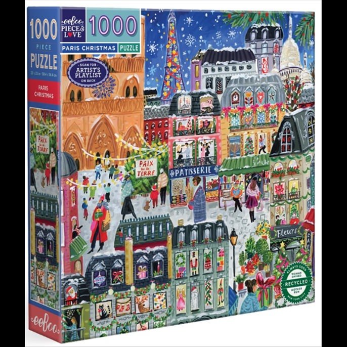 Christmas in Paris 1000 Piece Puzzle - Eeboo
