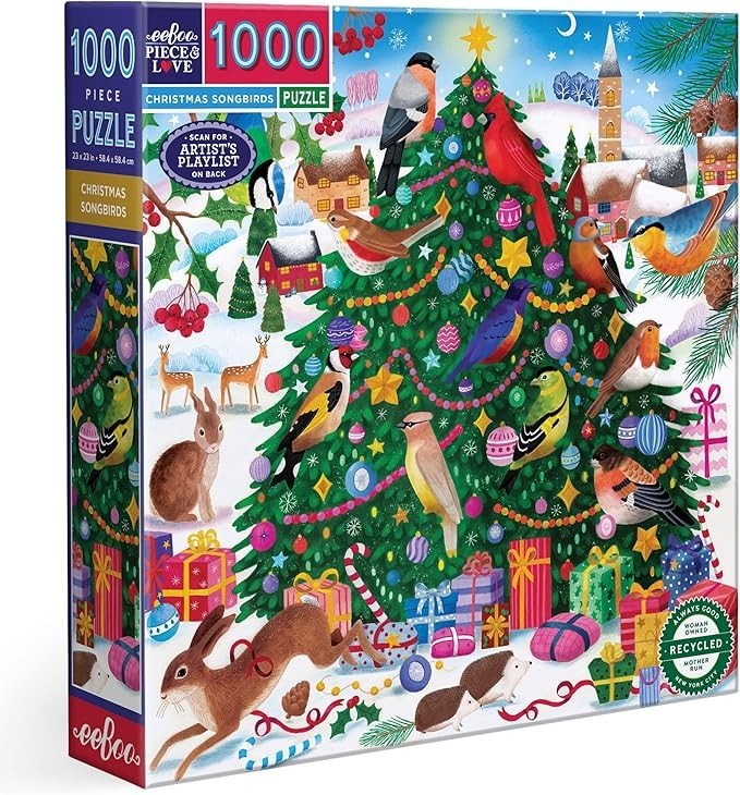 Christmas Songbirds 1000 Piece Puzzle - Eeboo
