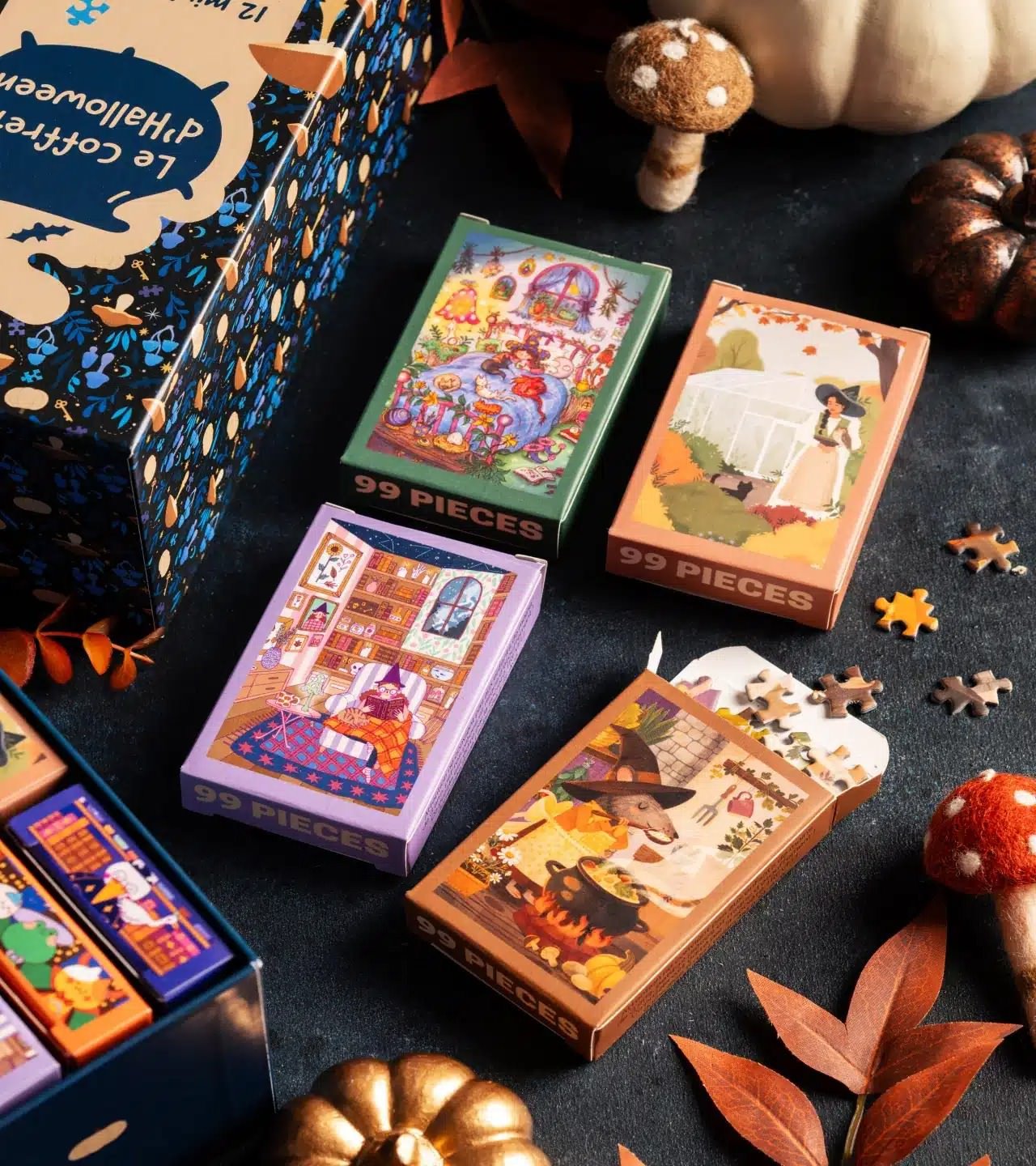 Coffret puzzle d’Halloween n°1 - 12 Mini puzzles - Trevell