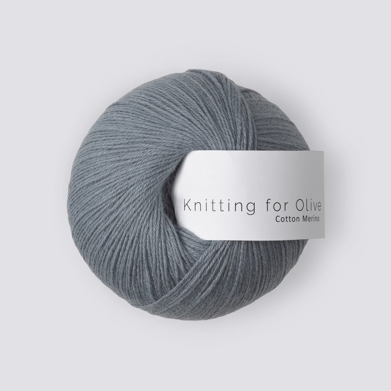 Cotton Merino Elephant Blue - Knitting for Olive