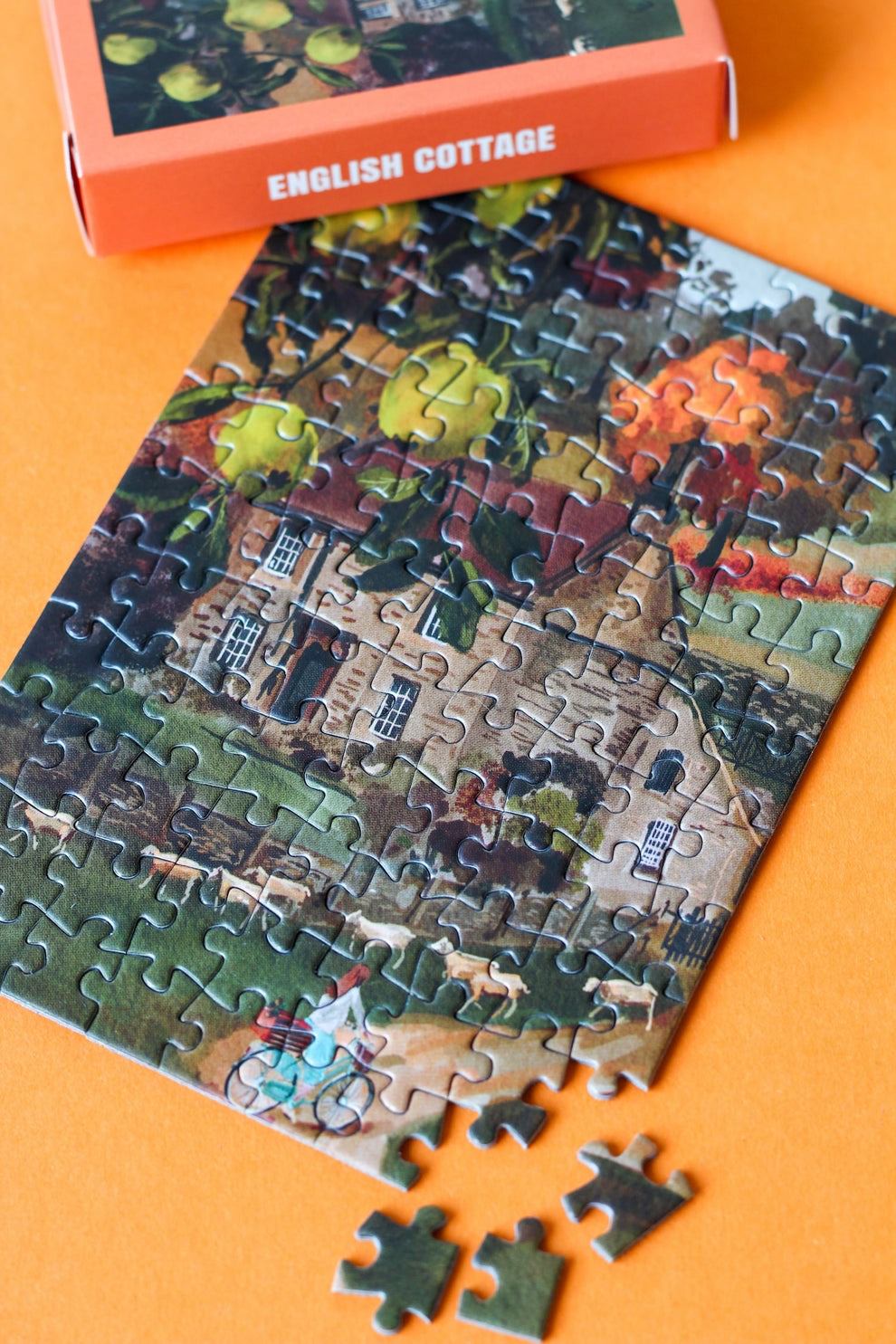 English Cottage Mini Puzzle, 99 Pieces - Piecely Puzzles