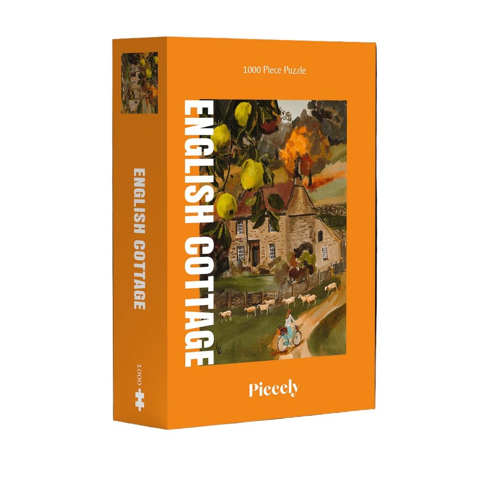 English Cottage Puzzle, 1000 Pieces - Piecely Puzzles