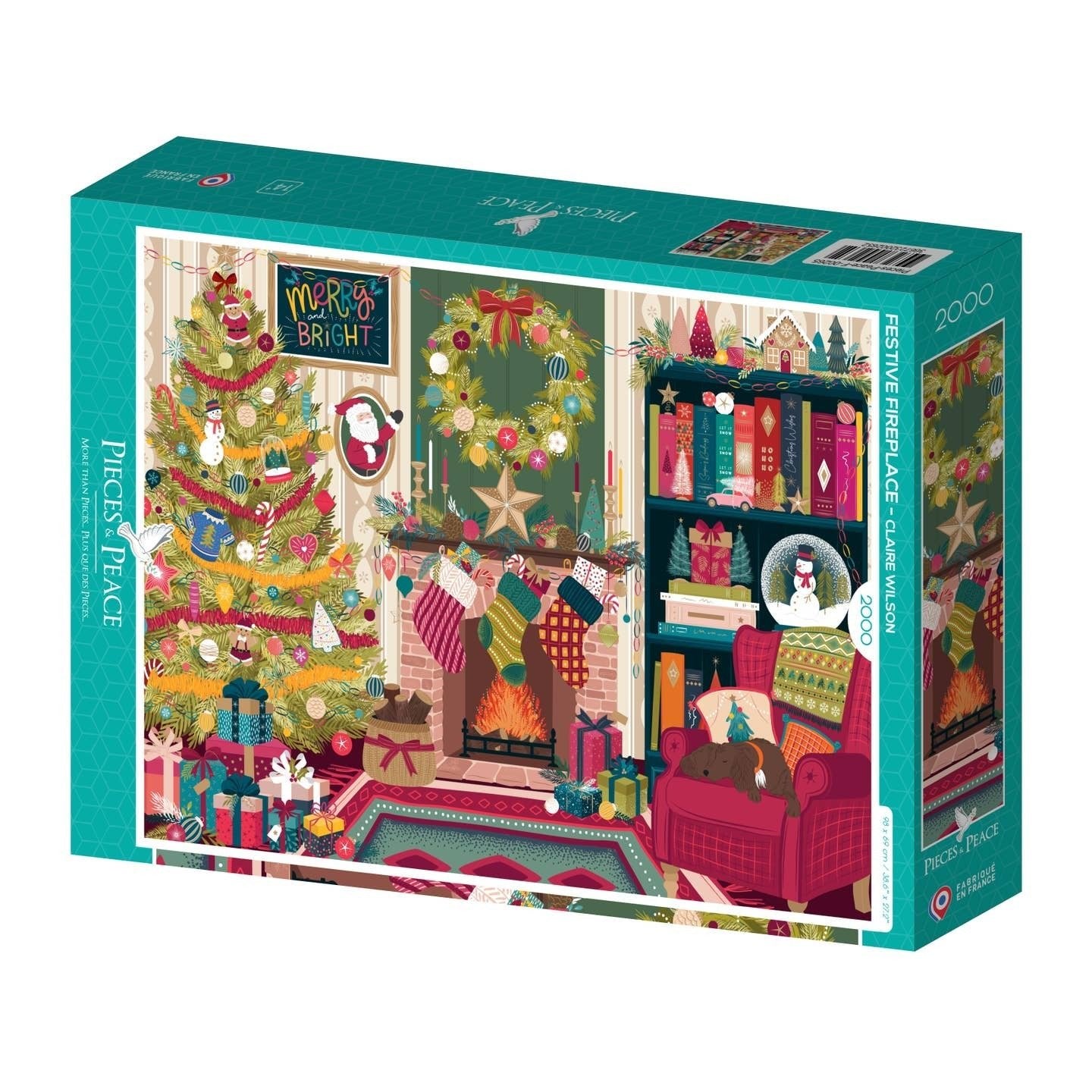 Festive Fireplace - Puzzle 2000 pièces - Pieces & Peace