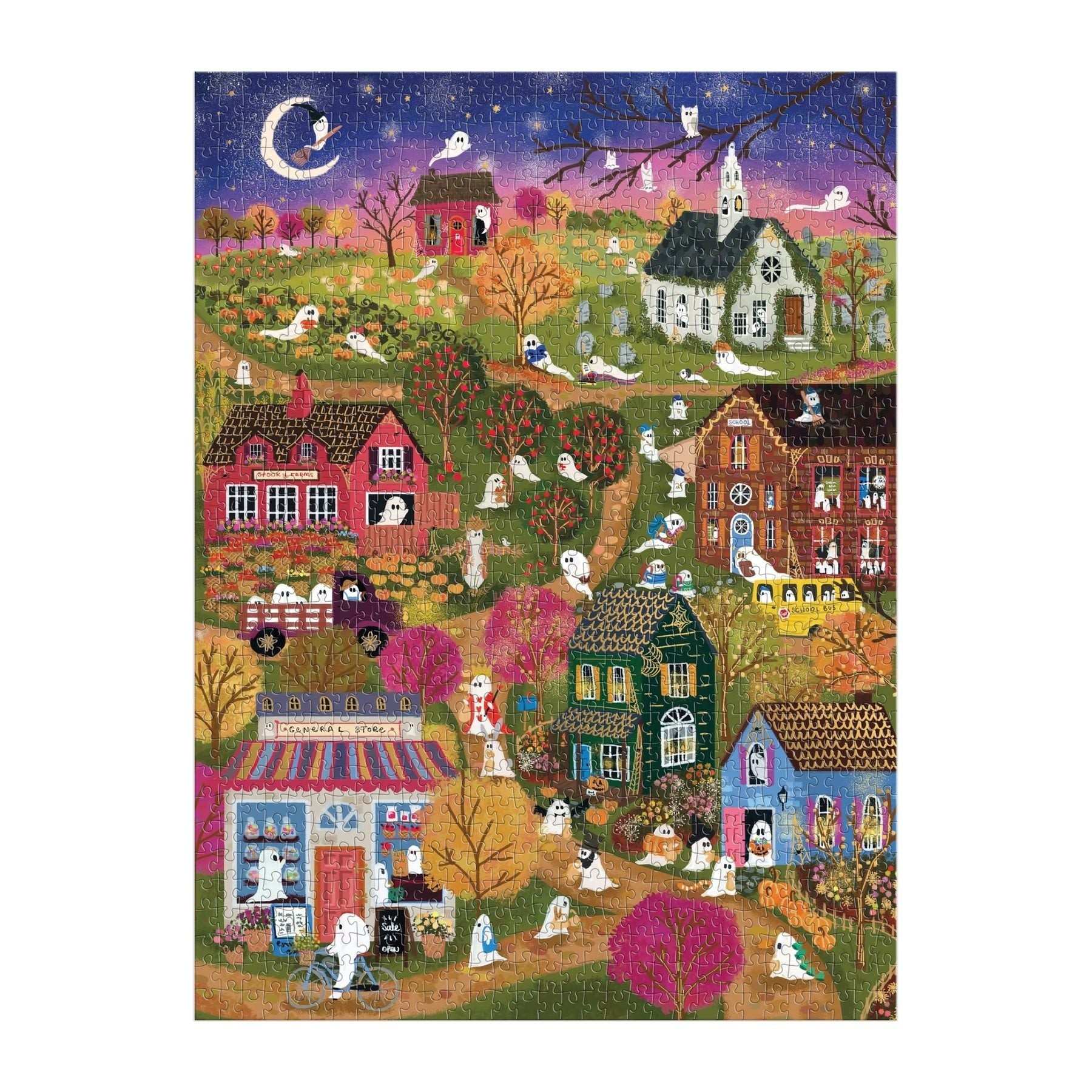 Joy Laforme Spooky Village 1000 Piece Foil Puzzle - Galison