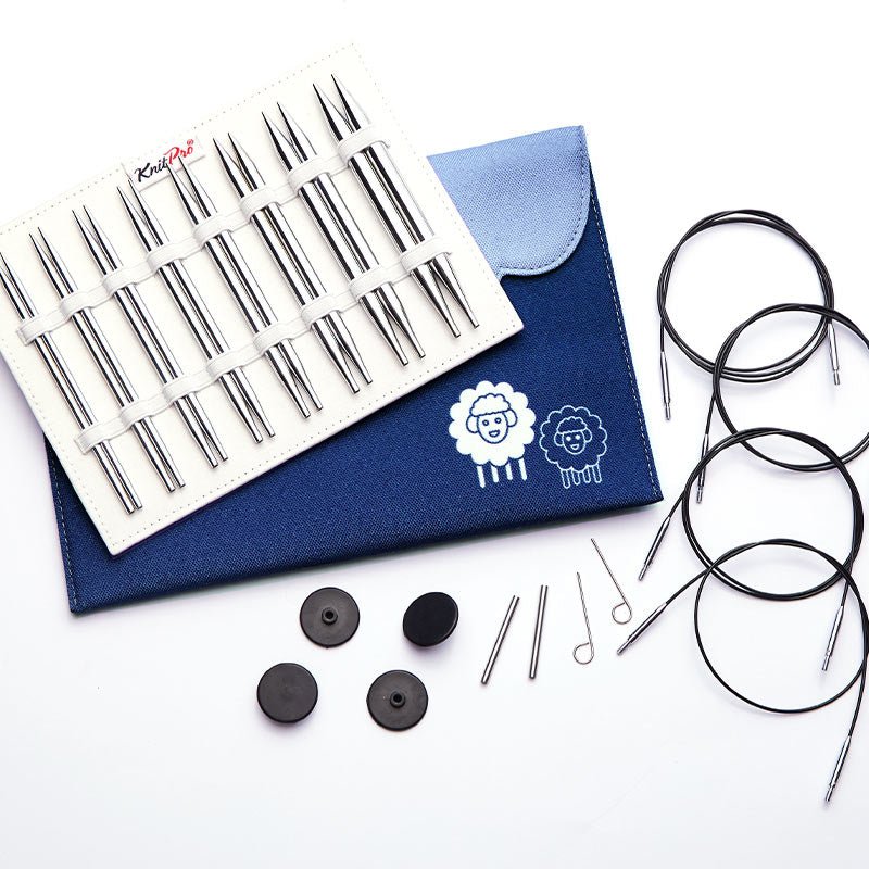 Kit d'aiguilles circulaires interchangeables Nova Metal Deluxe - Knit Pro