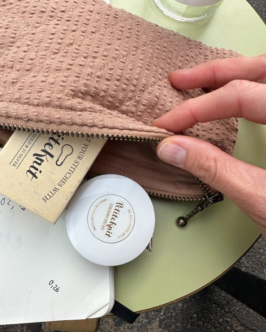 Knitter's Tool Purse PetiteKnit Praline Seersucker - Petite Knit