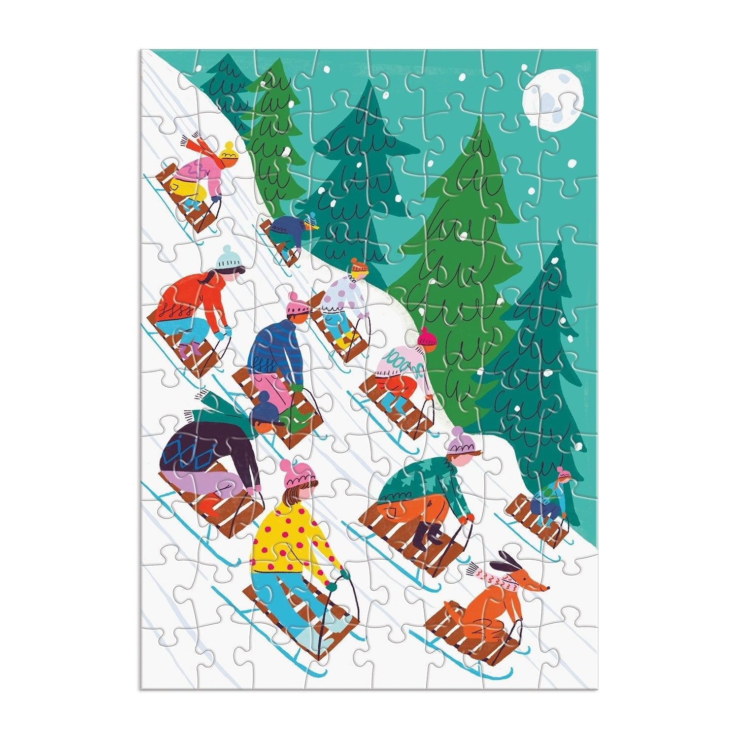 Louise Cunningham Merry and Bright 12 Days of Christmas Advent Puzzle Calendar - Galison