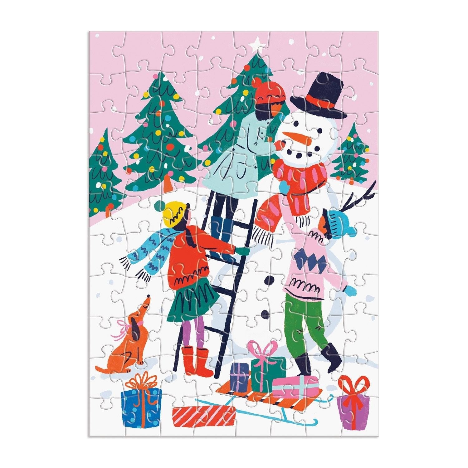 Louise Cunningham Merry and Bright 12 Days of Christmas Advent Puzzle Calendar - Galison
