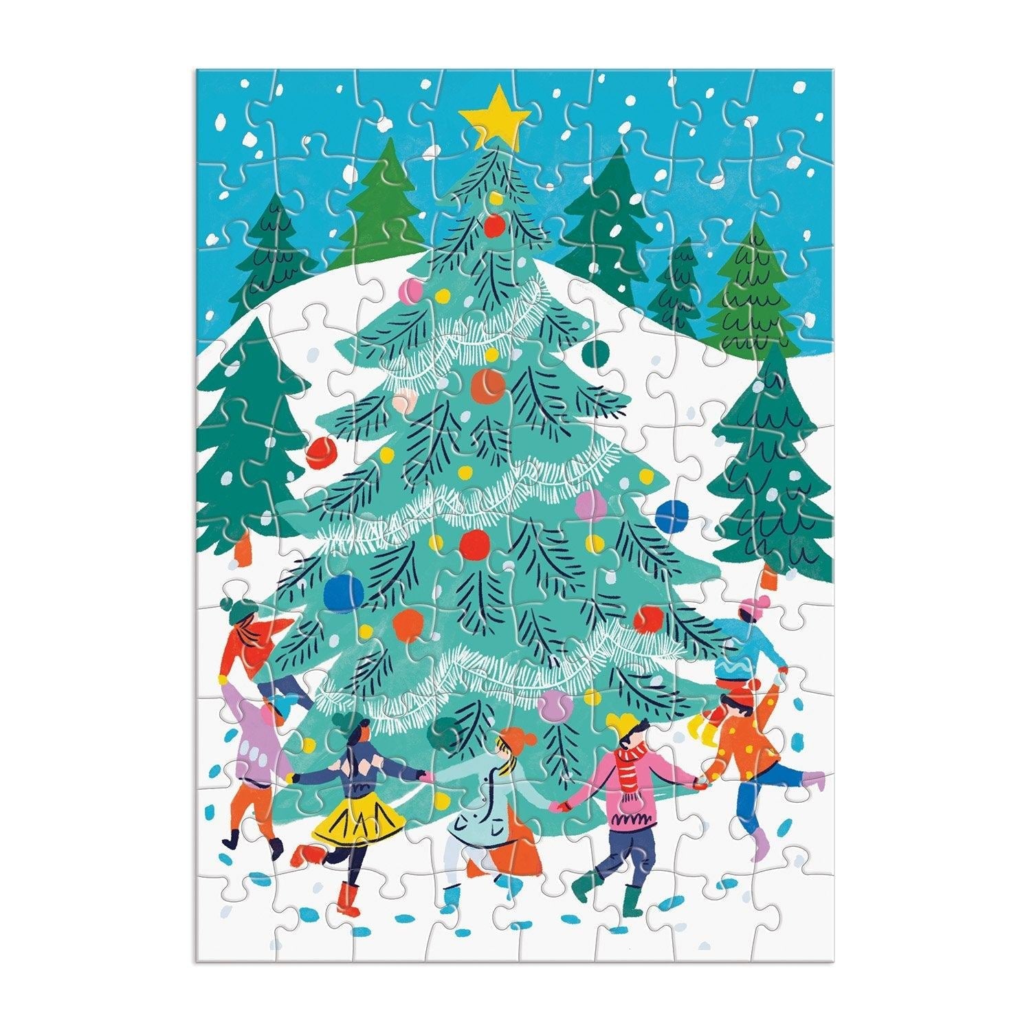 Louise Cunningham Merry and Bright 12 Days of Christmas Advent Puzzle Calendar - Galison