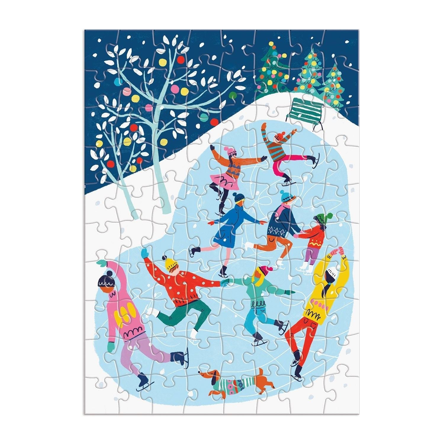 Louise Cunningham Merry and Bright 12 Days of Christmas Advent Puzzle Calendar - Galison