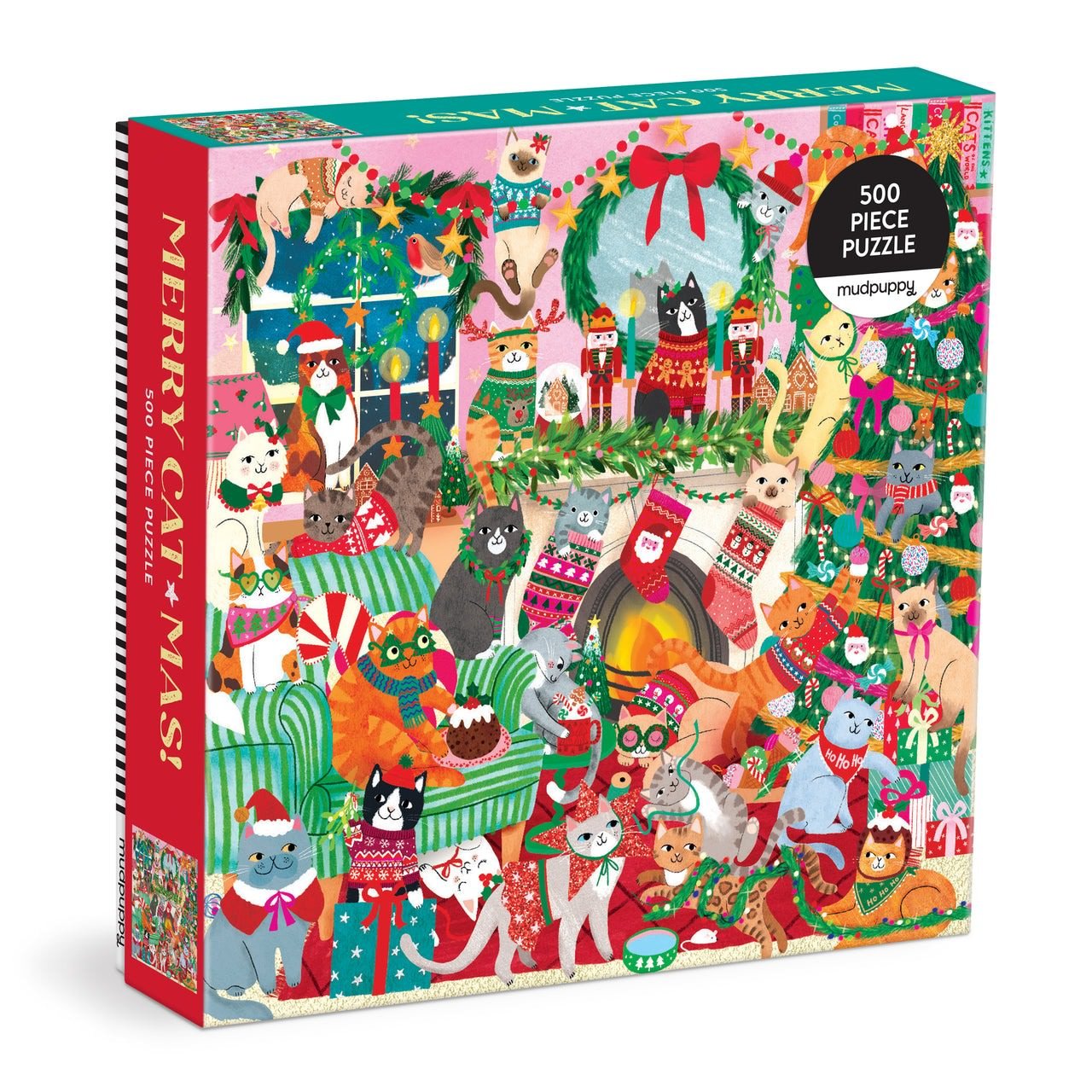 Merry Catmas! 500 Piece Puzzle - Galison
