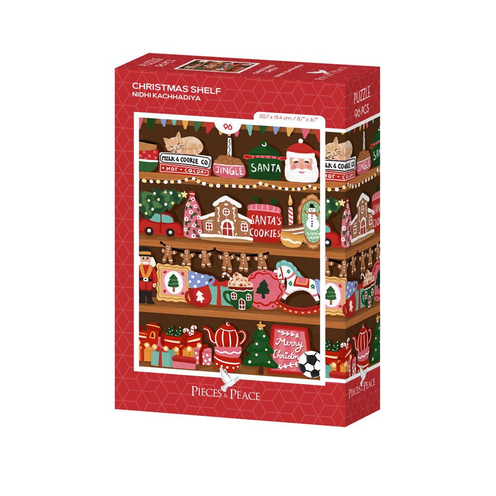 Mini-Puzzle 96 Pieces - Christmas Shelf - Pieces & Peace