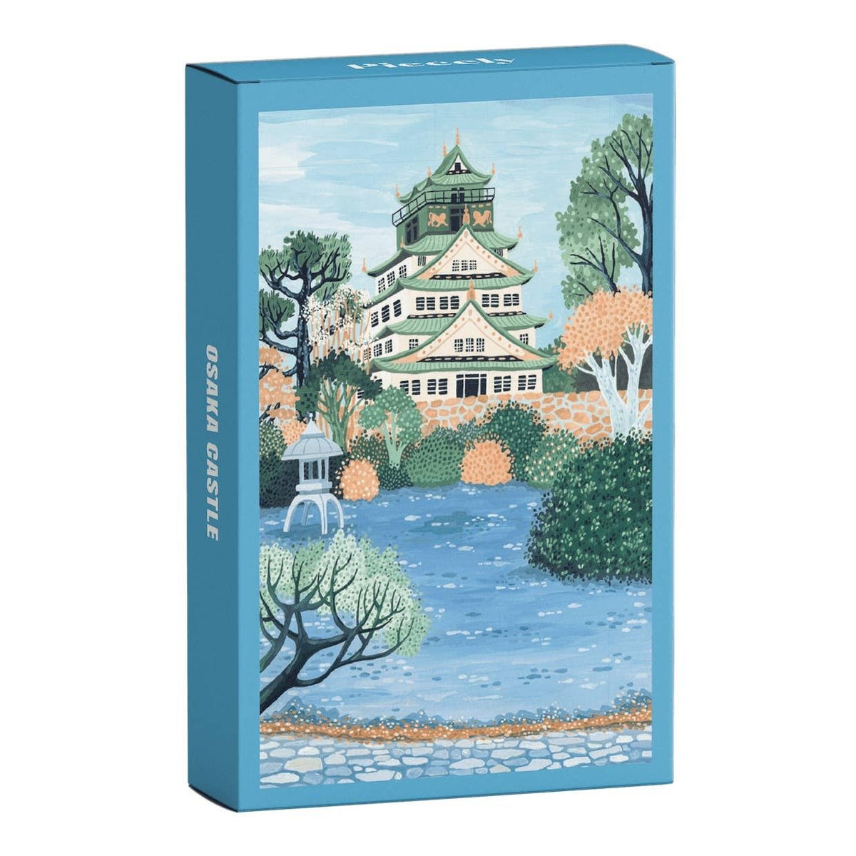 Mini-puzzle Château d’Osaka, 99 pièces - Piecely Puzzles