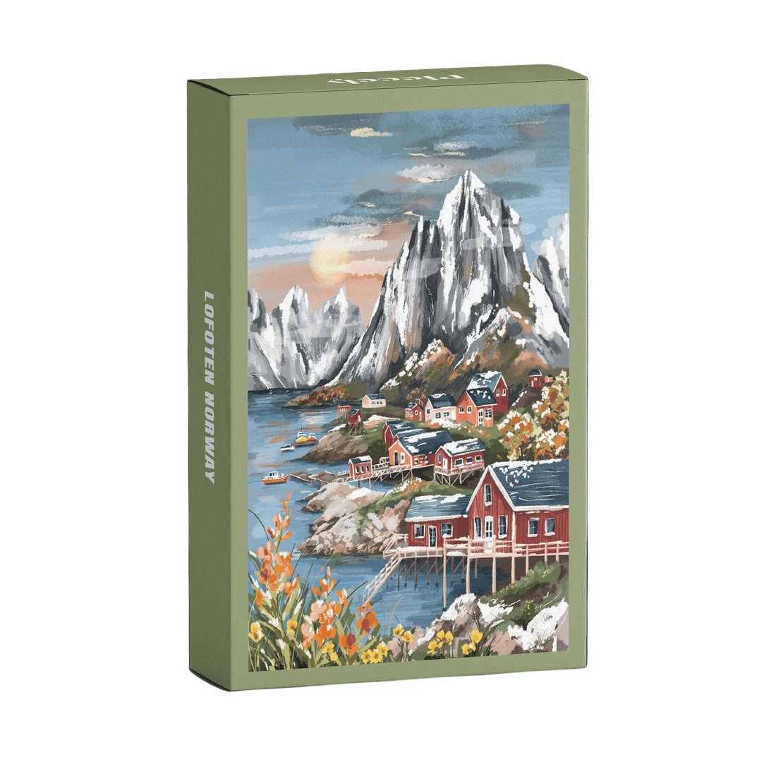Mini - puzzle Lofoten Norvège, 99 pièces - Piecely Puzzles
