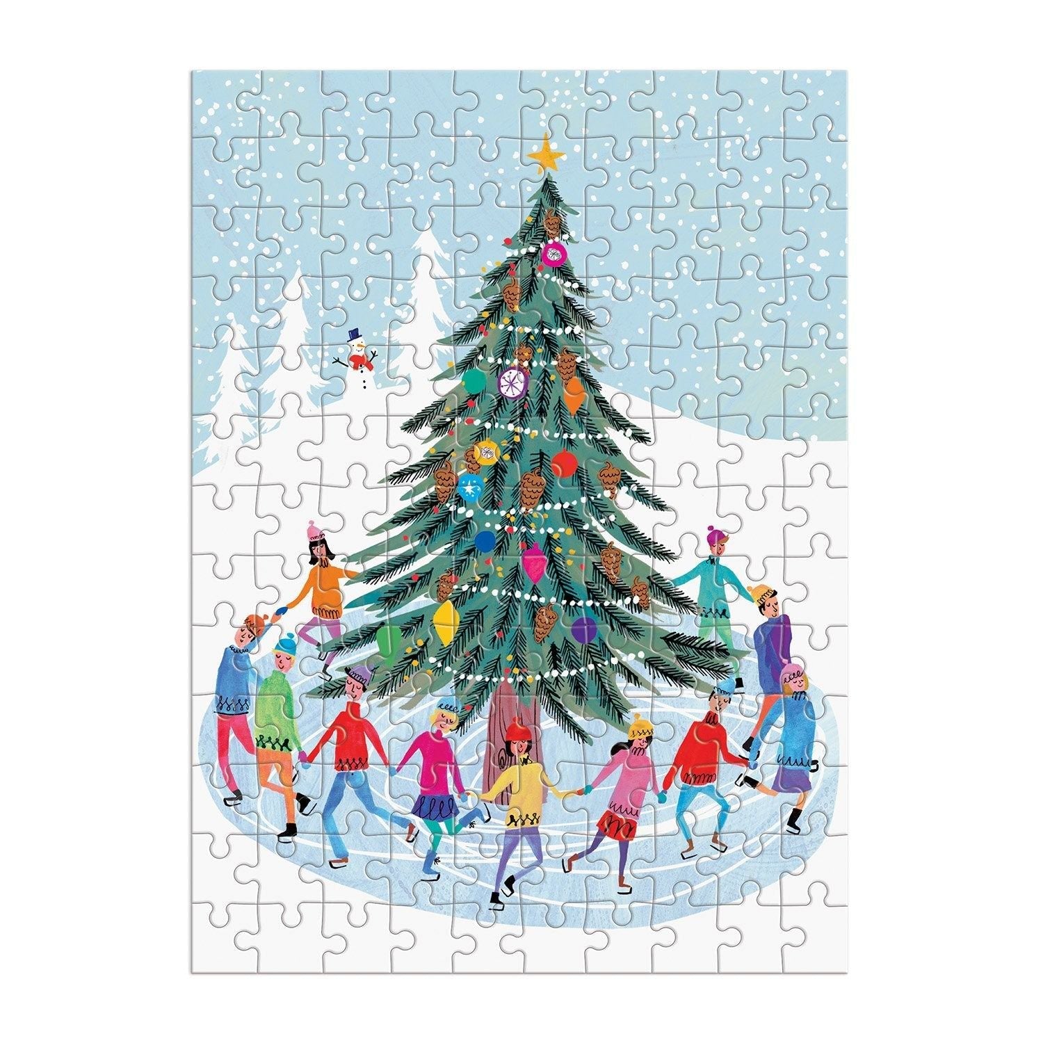 Mini Puzzles de Noël Tree Skaters 130 - Galison