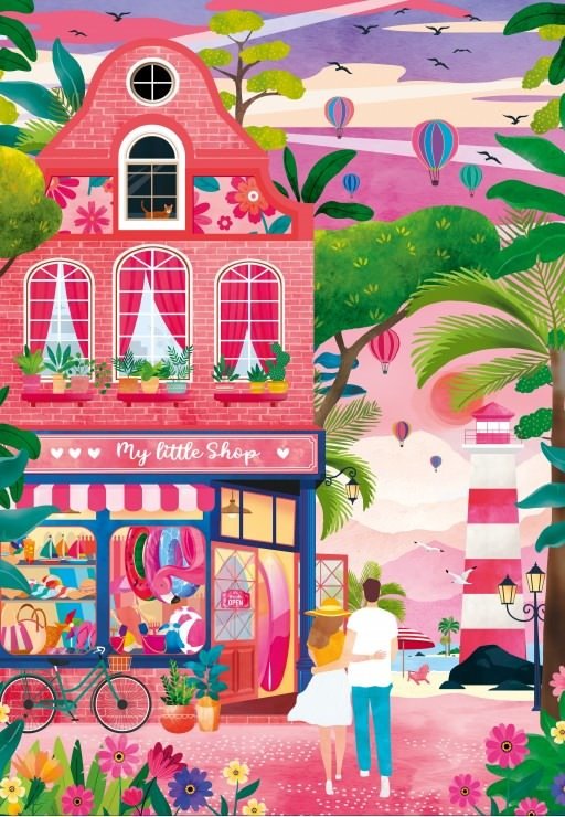 Mon Petit Magasin - Puzzle 1000 pièces - Heln.illustration