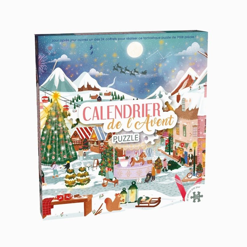 Puzzle Calendrier de l'Avent - Village Noël - 1008 pièces - Wilson