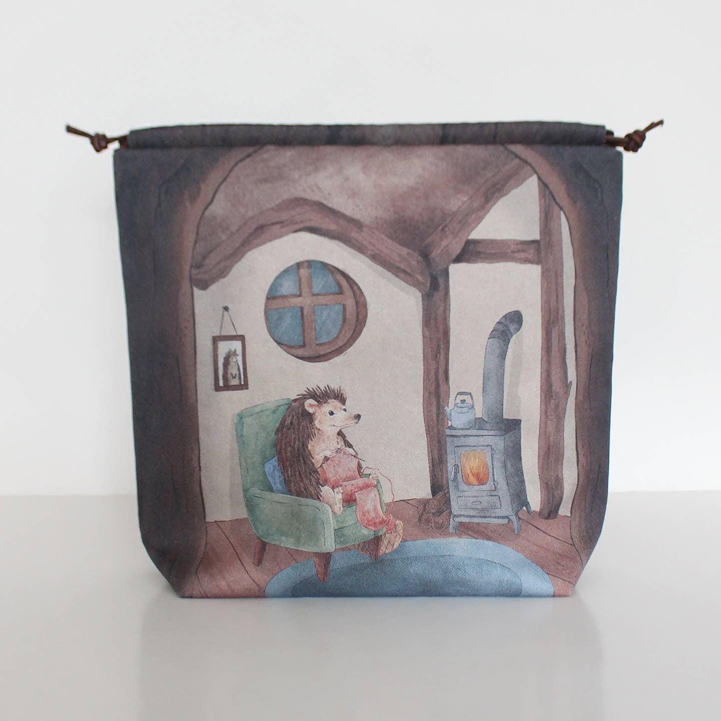 Edward le hérisson tricoteur Sac à projets tricot The Blue Rabbit House - The Blue Rabbit House