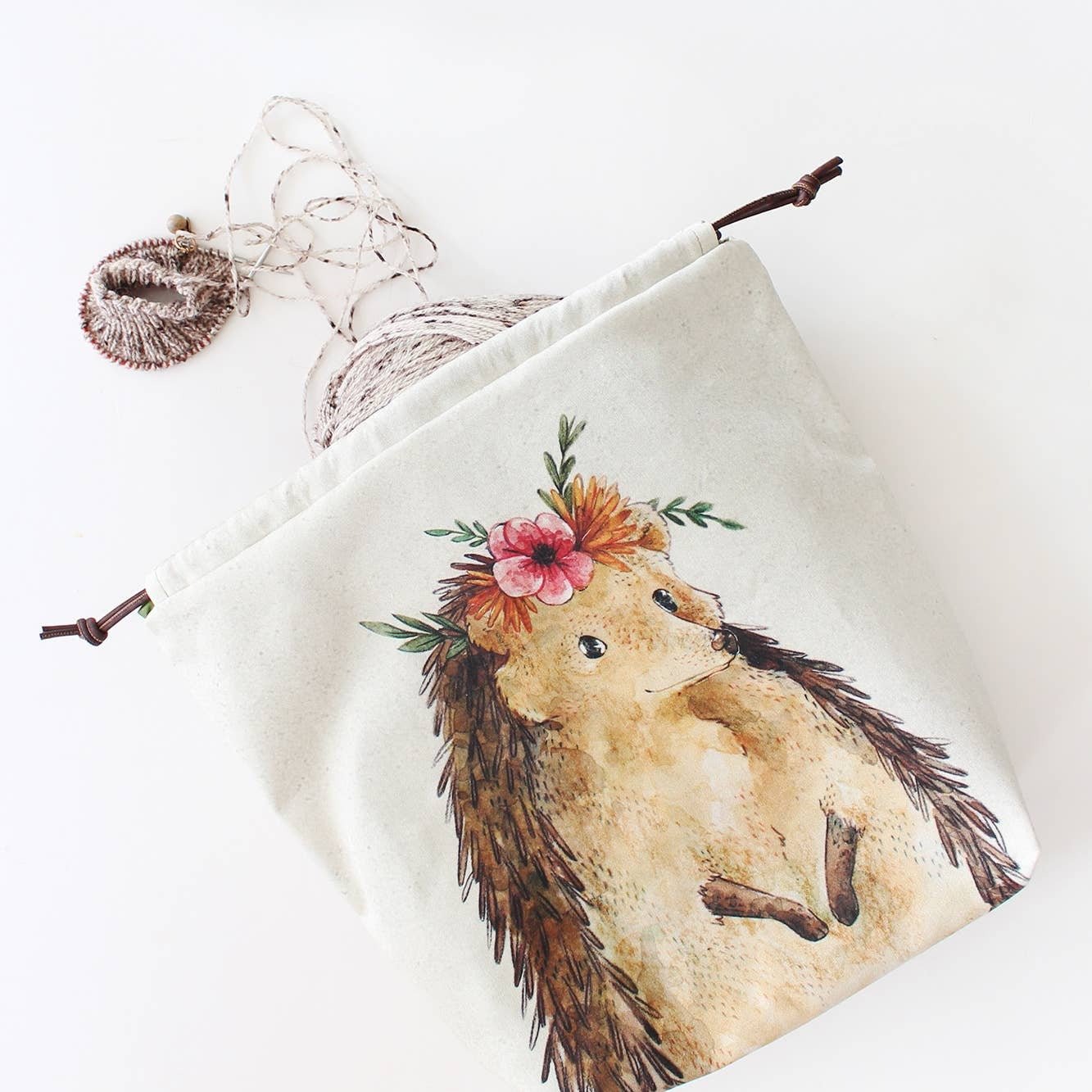 Nikki le hérisson Sac à projets tricot The Blue Rabbit House - The Blue Rabbit House