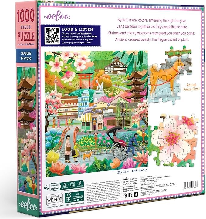 Seasons in Kyoto 1000 Piece Puzzle - Eeboo
