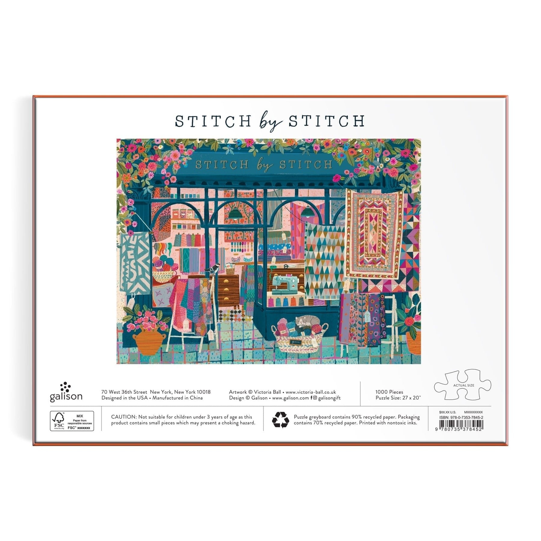 Stitch by Stitch 1000 Piece Puzzle - Galison