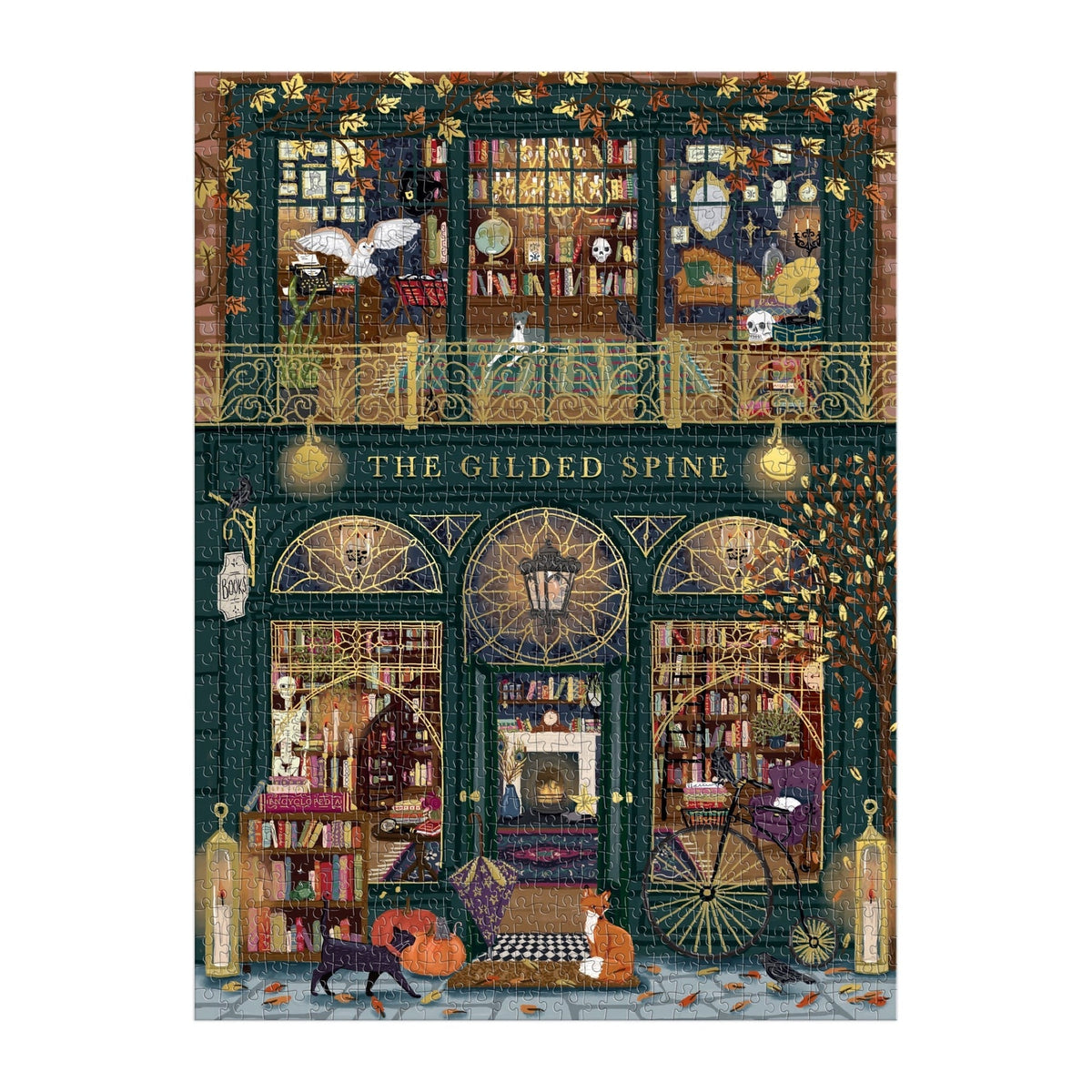 The Gilded Spine 1000 Piece Foil Puzzle - Galison