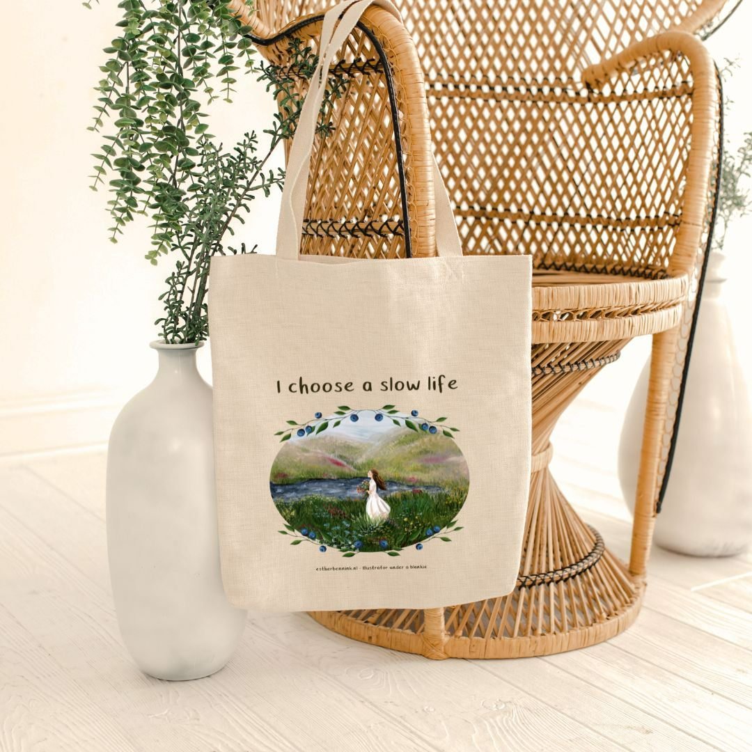 Tote bag Cosiness is a way of life & I choose a slow life I choose a slow life - Esther Bennink