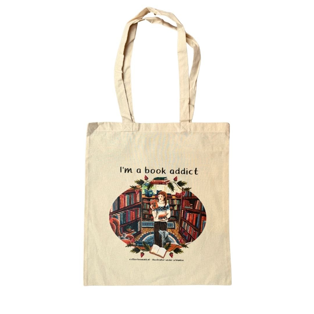 I’m a book addict Tote bag Esther Bennink - Esther Bennink