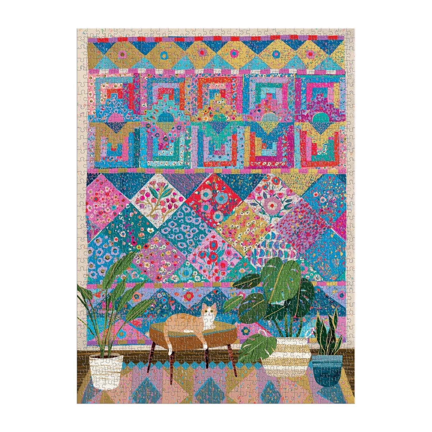 Victoria Ball Quilter's Corner 1000 Piece Foil Puzzle - Galison