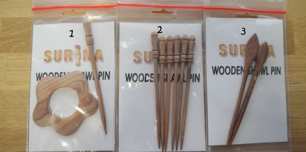 BROCHES EN BOIS Modèle 1 - Surina
