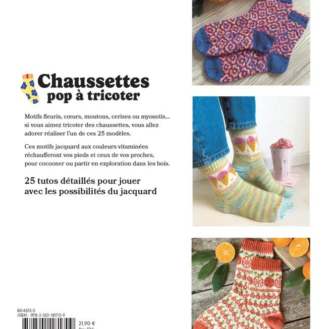 Chaussettes Pop A Tricoter - 25 Motifs Jacquard En Couleurs - Charlotte Stone