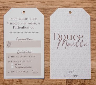 ETIQUETTES "DOUCE MAILLE" LOLILAFEE - Lolilafee