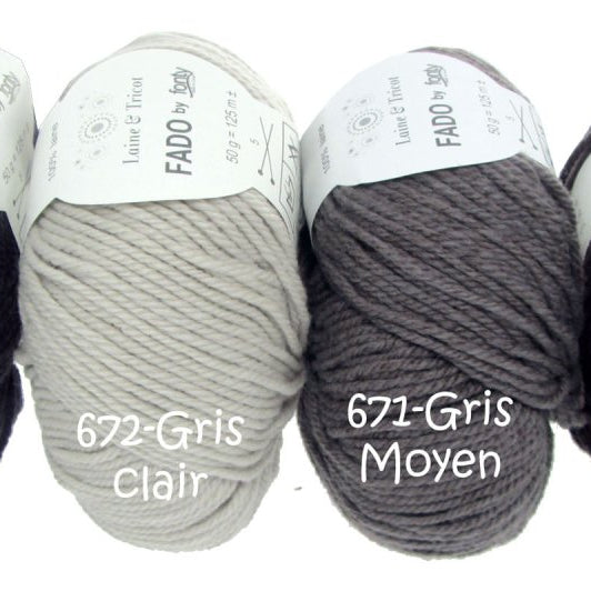 670 - Gris Foncé FADO LAINE ET TRICOT - Laine et Tricot