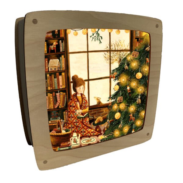 Lampe magique et ses plaques d'illustrations au choix Magic sheet Christmas between books - Esther Bennink