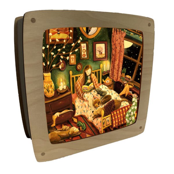 Lampe magique et ses plaques d'illustrations au choix Magic sheet cosy night - Esther Bennink