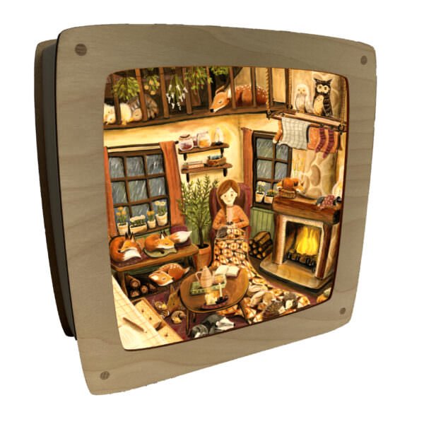 Lampe magique et ses plaques d'illustrations au choix Magic sheet cosy shelter - Esther Bennink