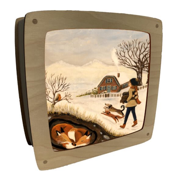Lampe magique et ses plaques d'illustrations au choix Magic sheet fetching wood - Esther Bennink