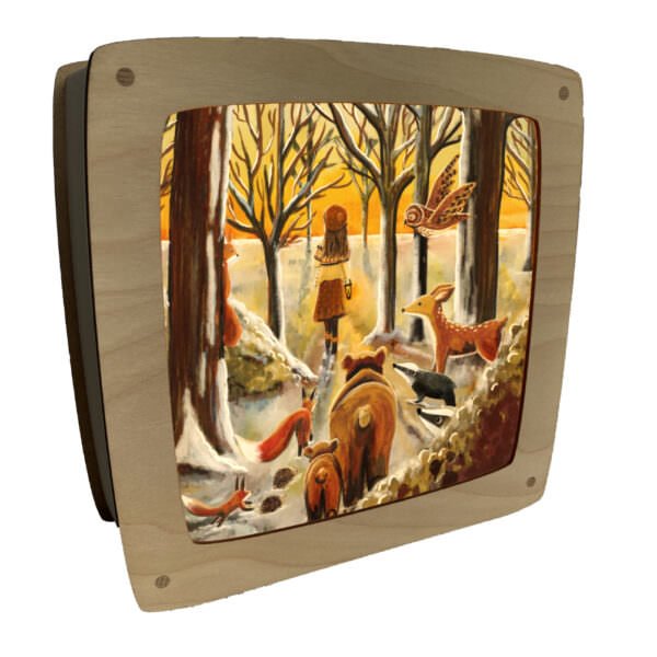 Lampe magique et ses plaques d'illustrations au choix Magic sheet whisperer of the woods - Esther Bennink