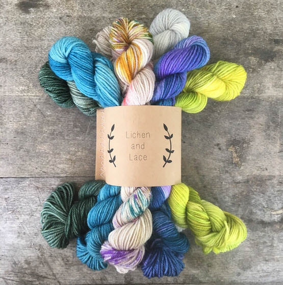 MINI SOCK FADE SETS Day 7 - Lichen and Lace