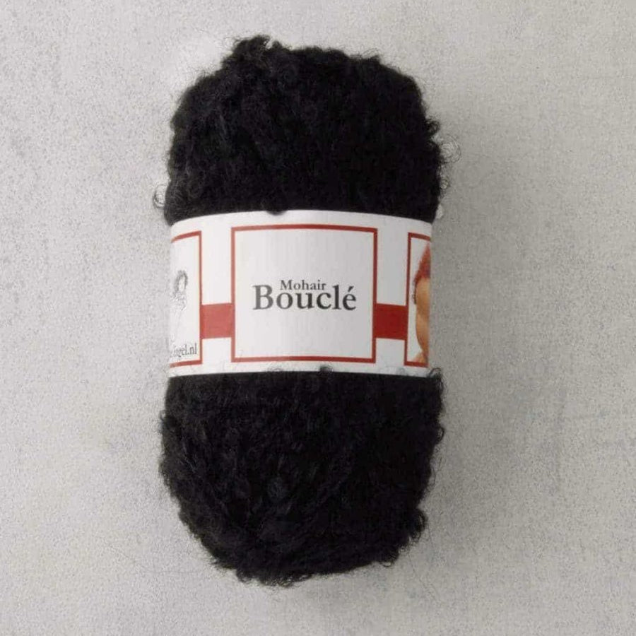 4580 - Black MOHAIR BOUCLE - De Witte Engel