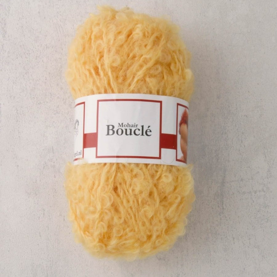 4610 - Yellow MOHAIR BOUCLE - De Witte Engel