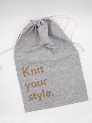 SAC A TRICOT EN COTON RECYCLE Marron - Sandnes Garn